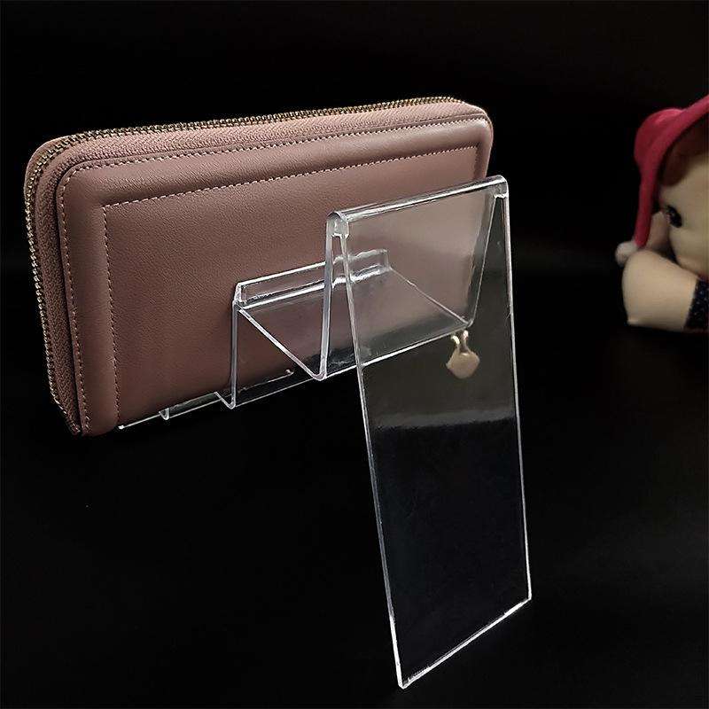 10 PCS Thickened Transparent Wallet Holder Plastic Phone Mask Display Stand Counter Display Stand...