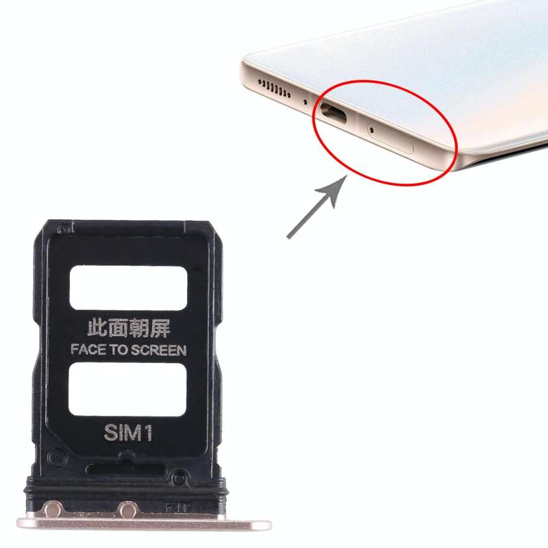 For Xiaomi Civi 1S SIM Card Tray + SIM Card Tray (Gold)