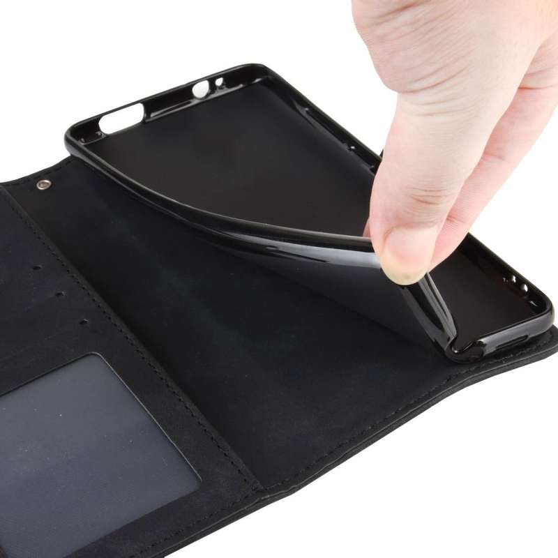 For iPhone SE 2022 / SE 2020 Wallet Style Skin Feel Calf Pattern Leather Case with Separate Card ...