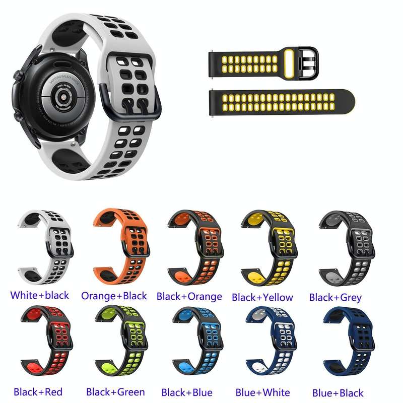 For Garmin Forerunner 645 Music 20mm Mixed-color Silicone Watch Band(Orange Black)