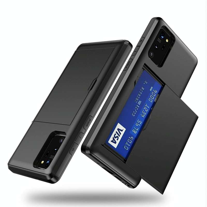 For Samsung Note20 Shockproof Rugged Armor Protective Case with Card Slot(Gold)
