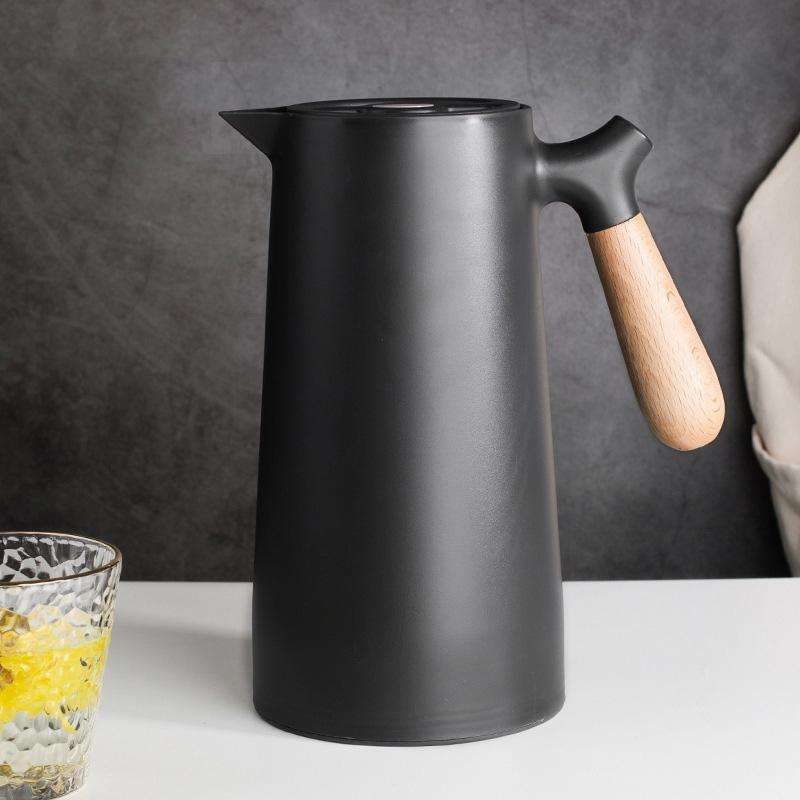 1297 Household Large-Capacity Glass Insulation Kettle(Black)