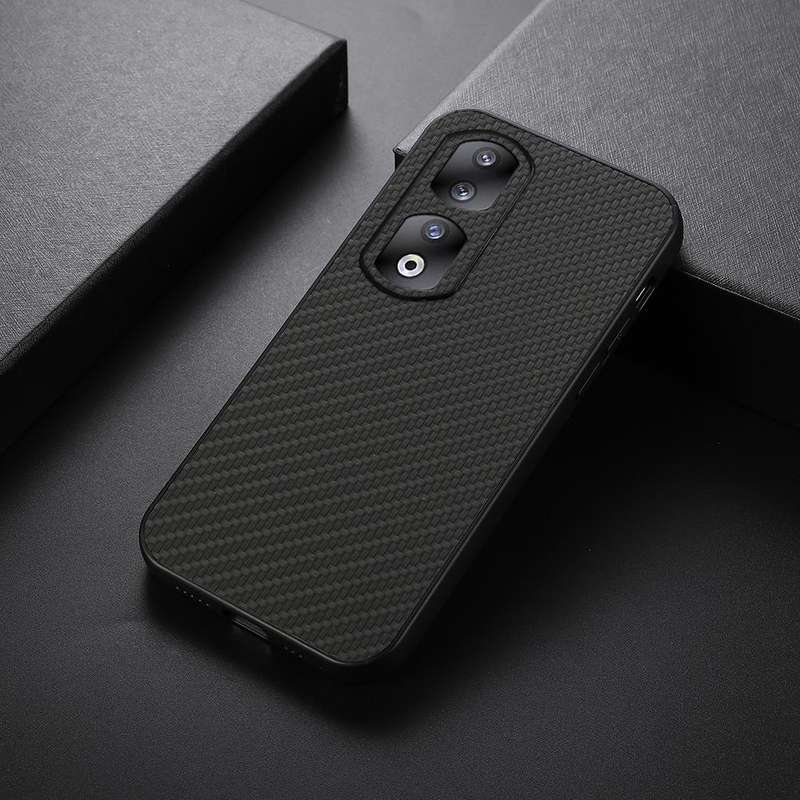 For Honor 90 Pro Carbon Fiber Texture Shockproof Phone Case(Black)