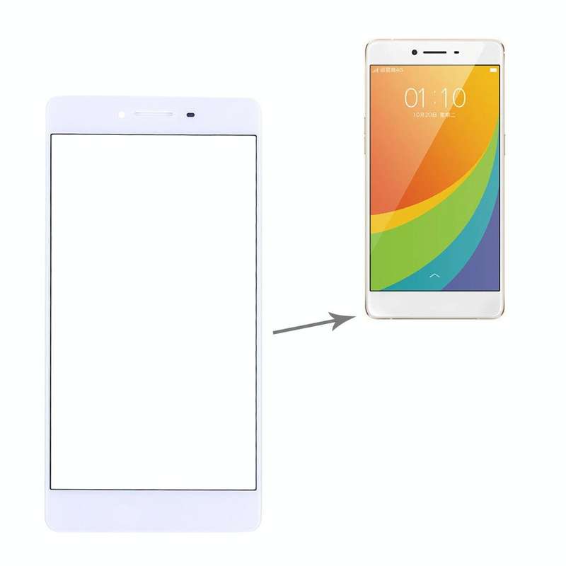 For OPPO R7s Front Screen Outer Glass Lens (White)