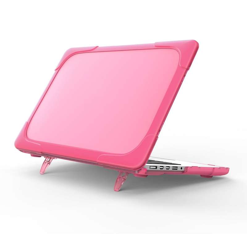 For MacBook Air 13.3 inch A1932 (2018) TPU + PC Two Color Laptop Protective Case(Rose Red)