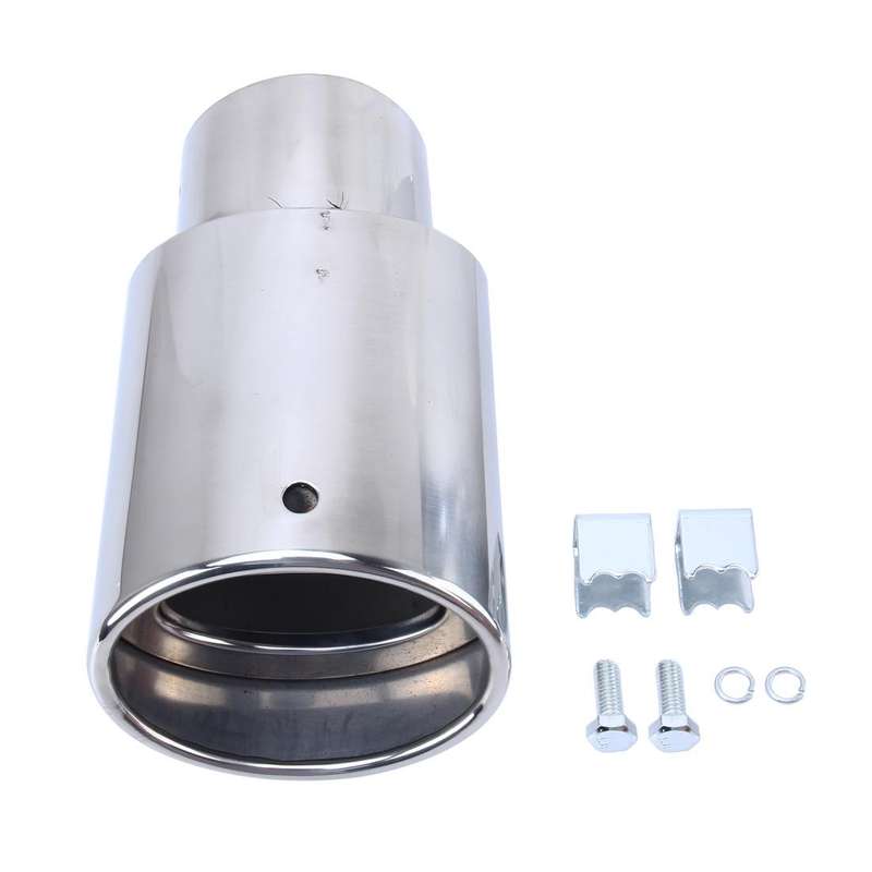 6046 Car Automobile Exhaust Pipe Muffler Modification Stainless Steel Tail Pipes (Inner Diameter ...