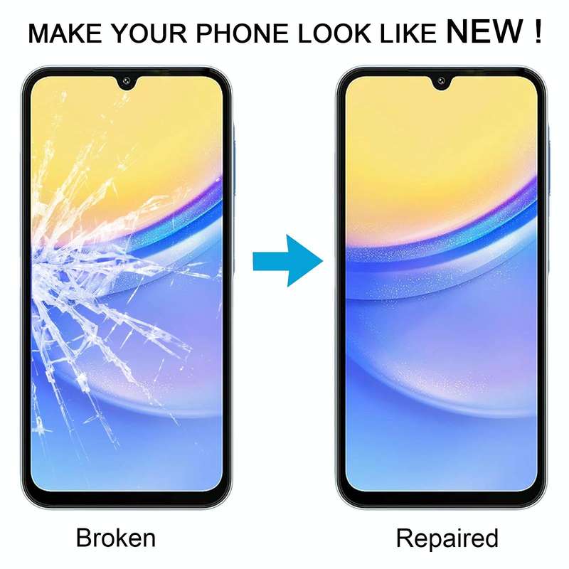 For Samsung Galaxy A15 5G SM-A156B 10pcs Front Screen Outer Glass Lens with OCA Optically Clear A...