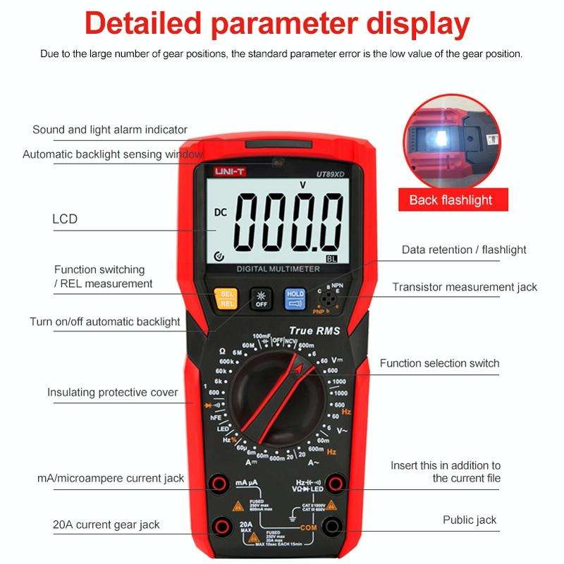 UNI-T UT89X Digital High-Precision Multimeter Digital Display Multi-Meter