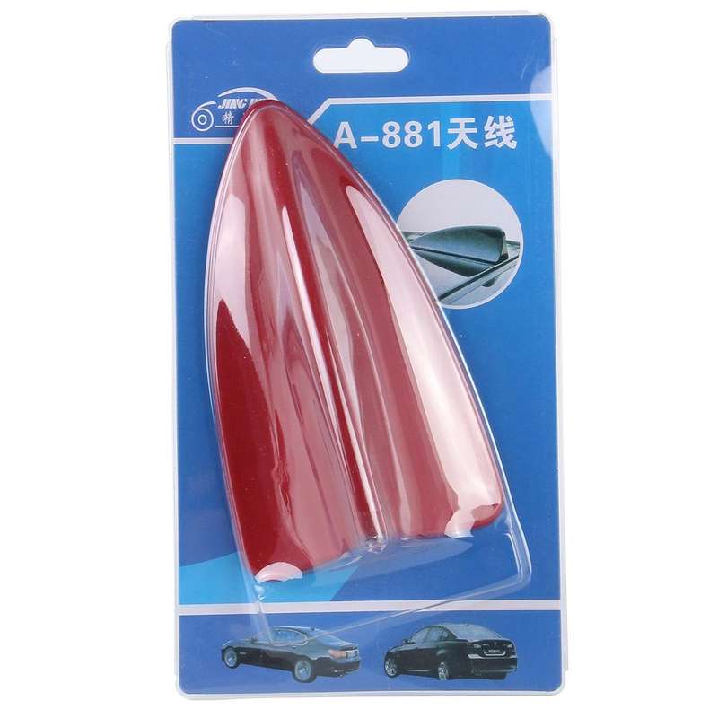 A-881 Shark Fin Car Dome Antenna Decoration(Red)