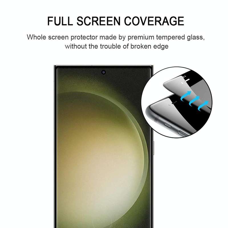 For Samsung Galaxy S23 Ultra 5G 3D Curved Edge Full Screen Full Glue Tempered Glass Film