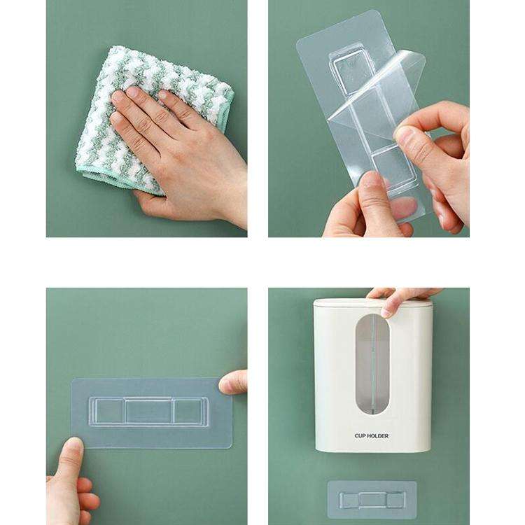 Household Punch-free Wall-mounted Disposable Paper Cup Taker Automatic Water Cup Holder Dispenser...