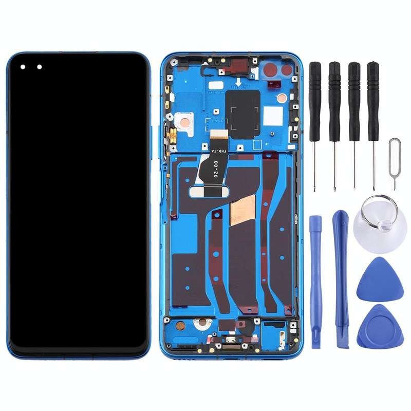 OEM LCD Screen for Huawei Nova 6 5G Digitizer Full Assembly with Frame(Dark Blue)