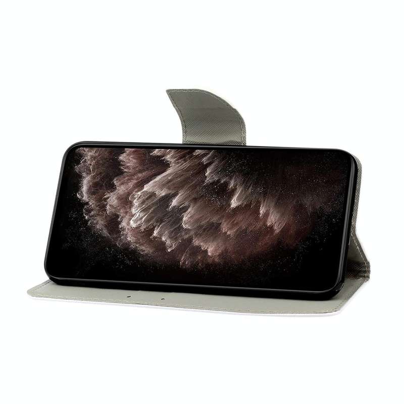 For Samsung Galaxy S22 5G Coloured Drawing Pattern Leather Phone Case(Tape)