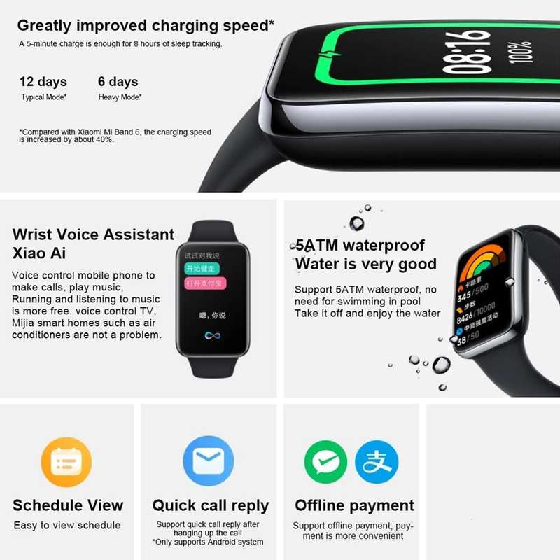 Original Xiaomi Mi Band 7 Pro Smart Watch, 1.64 inch AMOLED Screen, Support Blood Oxygen Monitori...
