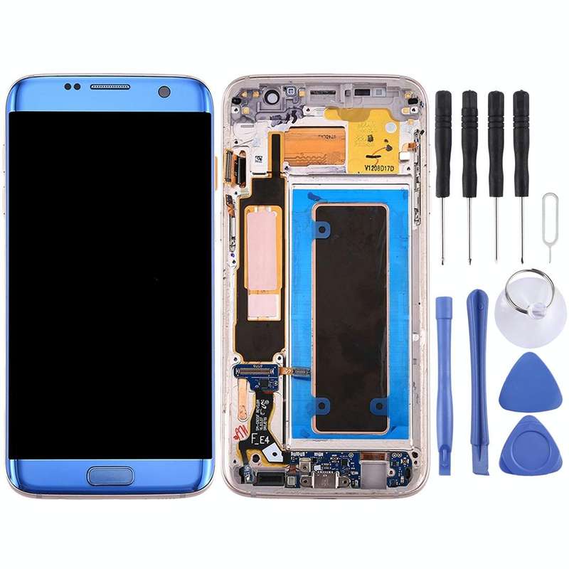 Original LCD Screen and Digitizer Full Assembly with Frame & Charging Port Board & Volume Button ...