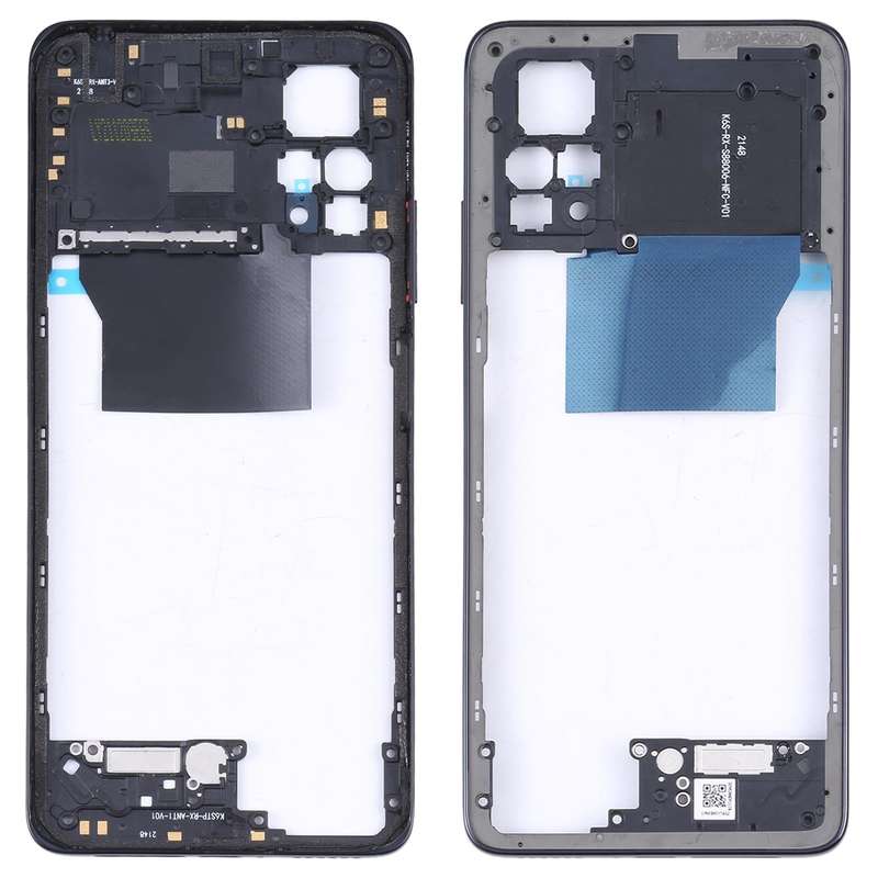 Middle Frame Bezel Plate for Xiaomi Poco X4 Pro 5G/Redmi Note 11E Pro(Black)