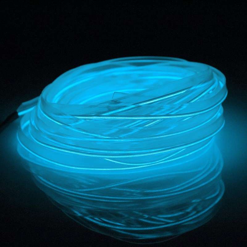 Waterproof Flat Flexible Car Strip Light with Driver for Car Decoration, Length: 5m (Ice Blue Light)
