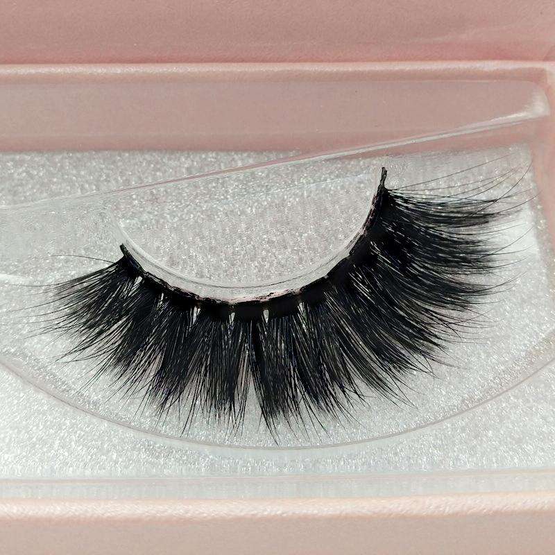 1 Pair Set 3D Mink Eyelashes Natural Thick False Eyelashes(#68)
