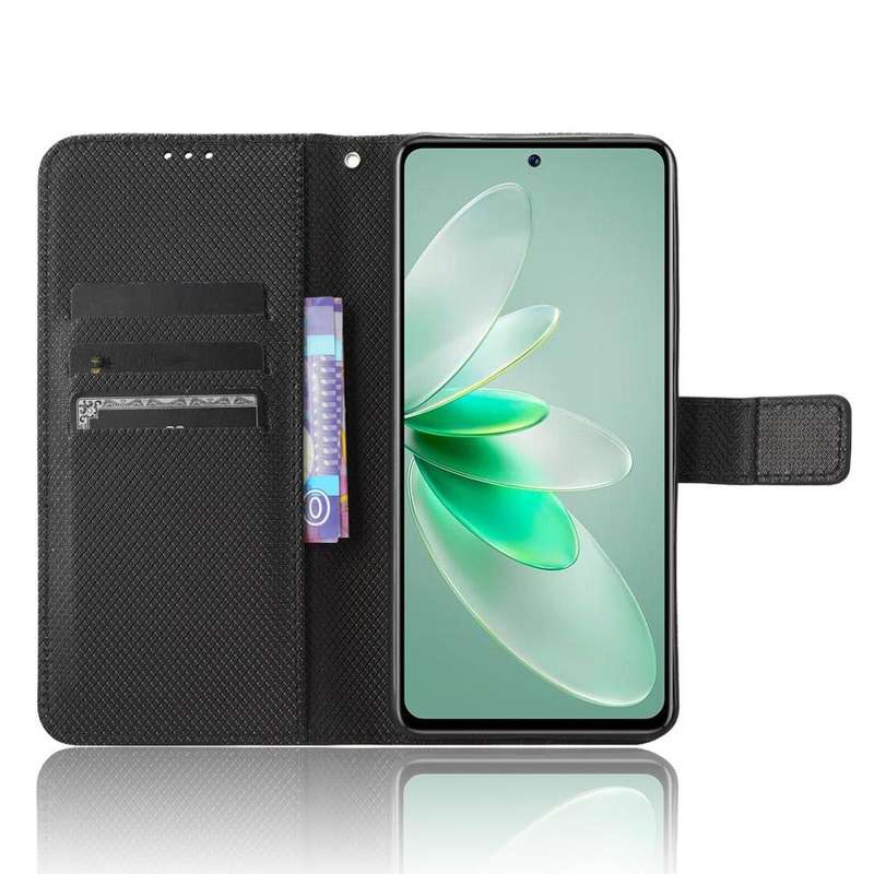 For vivo V27e / S16e Diamond Texture Leather Phone Case(Black)