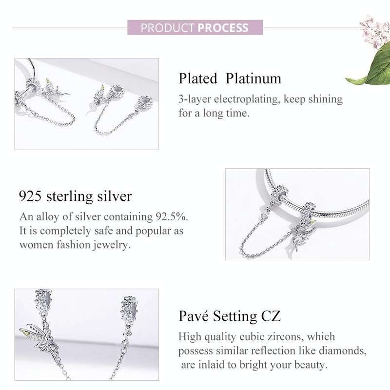 Sterling Silver Safety Chain DIY Bracelet Accessories Elf Jewelry Accessories
