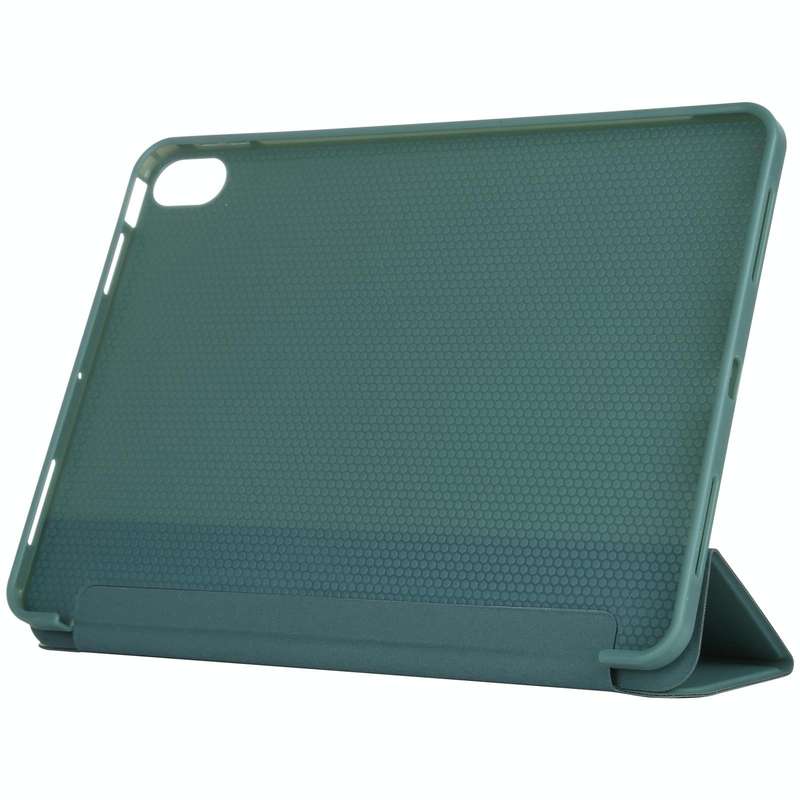 For iPad Air 2022 / 2020 10.9 Silicone 3-Folding Full Coverage Leather Case(Light Green)