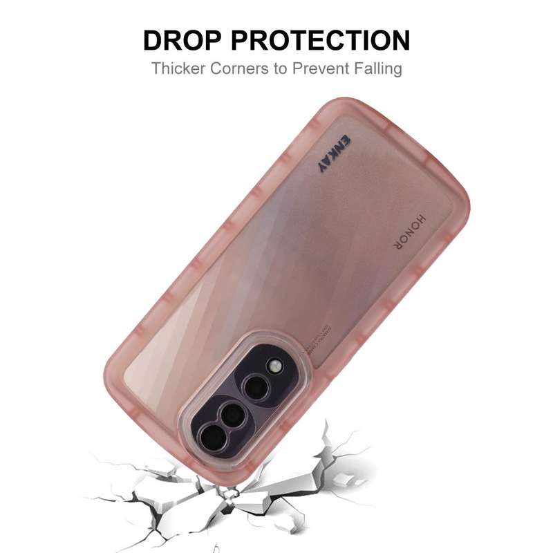 For Honor 70 ENKAY Translucent Matte TPU Shockproof Phone Case(Purple)