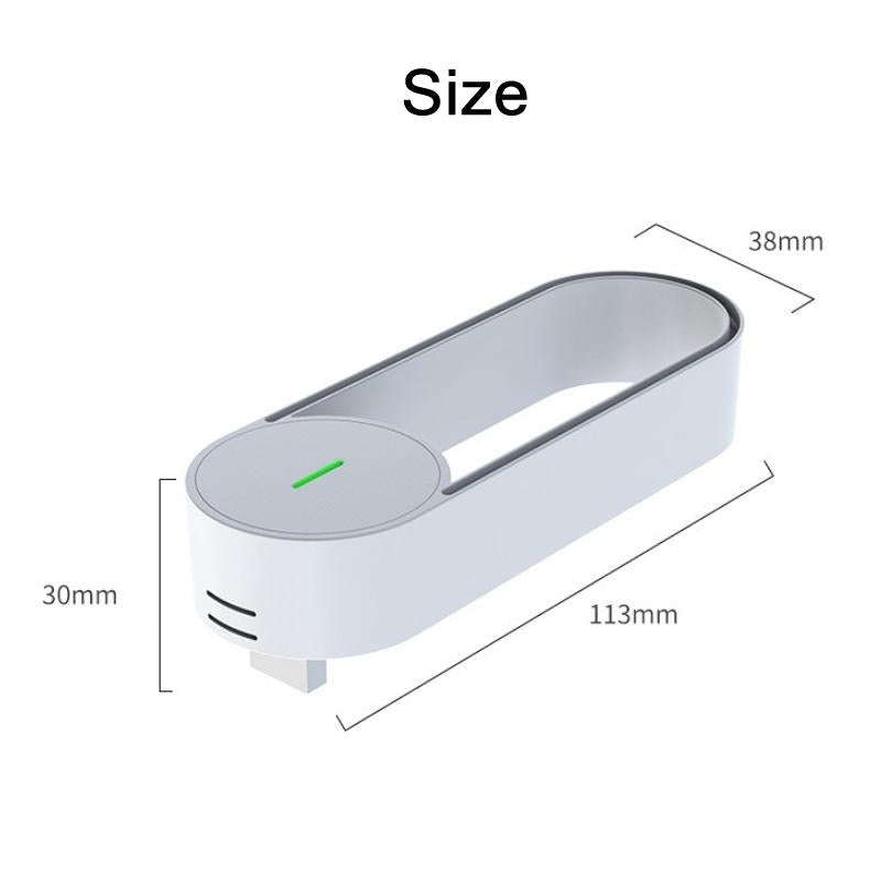USB Plug-In Negative Ion Air Purifier Odor Deodorizer(Black)