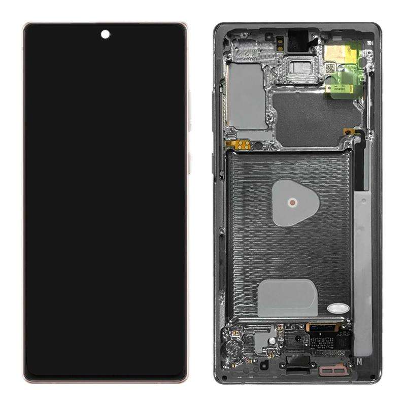 Original LCD Screen for Samsung Galaxy Note20 4G SM-N980 Digitizer Full Assembly With Frame (Gold)