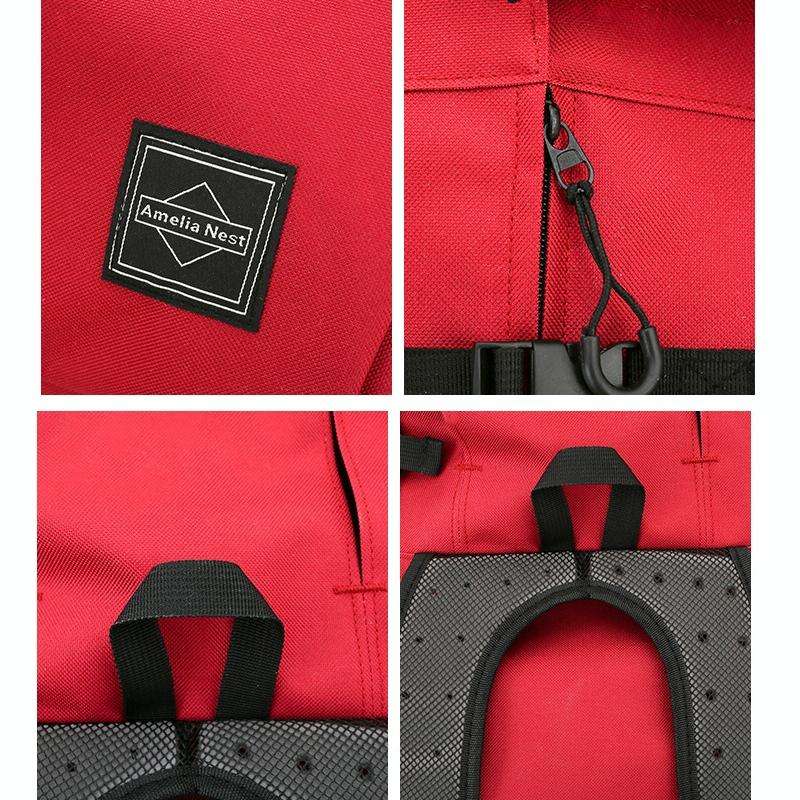 Ventilated And Breathable Washable Pet Portable Backpack, Size: M(Red)