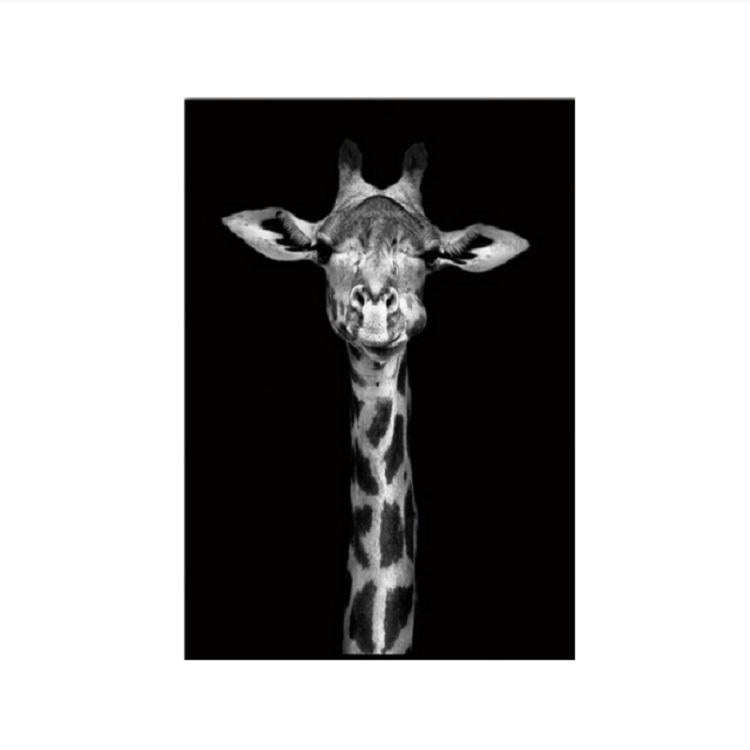 Simple Black and White Animal Decoration Painting Study Living Room Sofa Background Wall Painting...