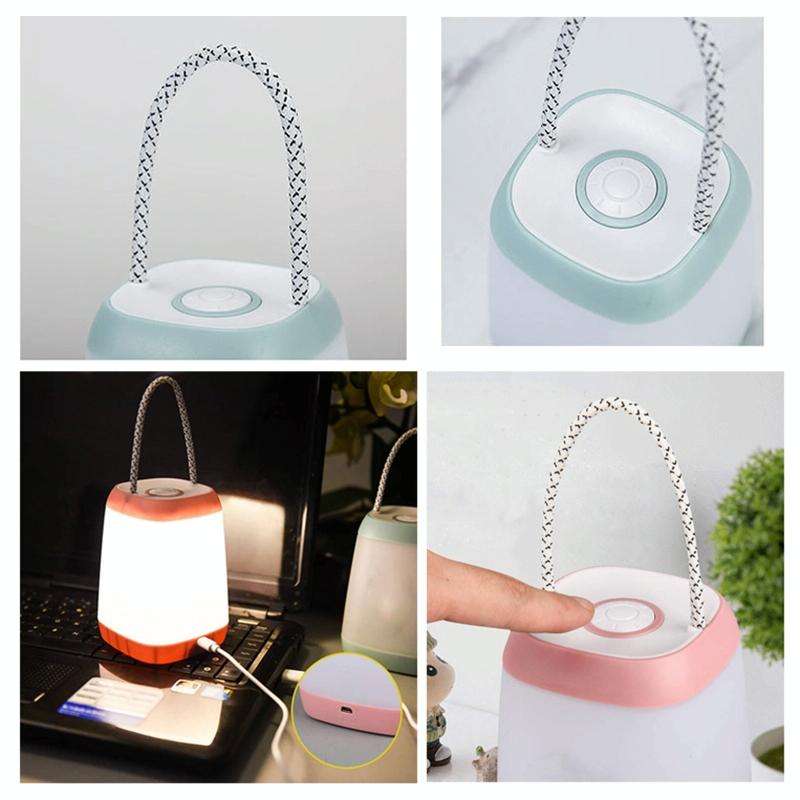Portable Night Light Bedroom Baby Nursing Eye Protection Bedside Lamp, Style:USB Charging(Green)