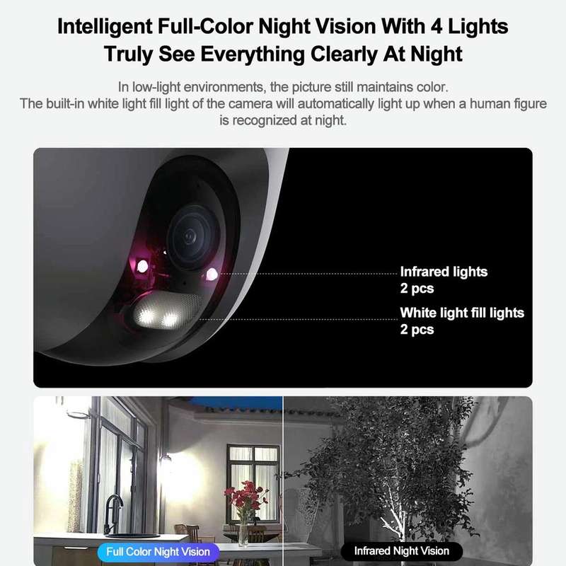 Original Xiaomi CW400 Outdoor Camera 2.5K Ultra HD Smart Full Color Night Vision IP66 Waterproof,...