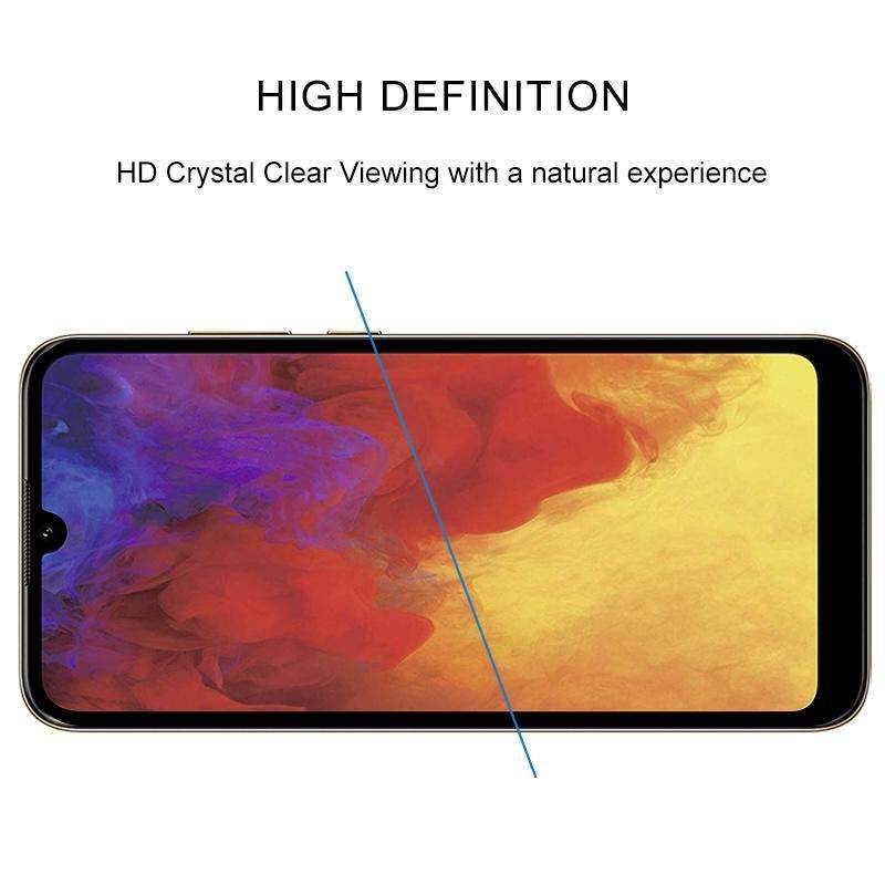 For Huawei Y6p Full Glue Full Screen Tempered Glass Film(Black)
