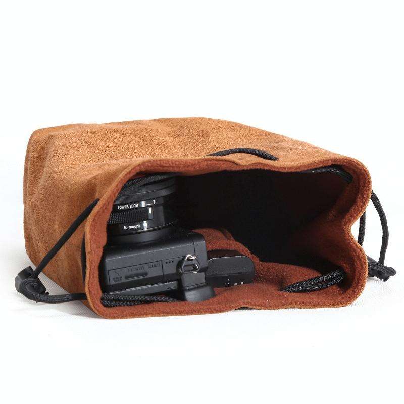 S.C.COTTON Liner Shockproof Digital Protection Portable SLR Lens Bag Micro Single Camera Bag Roun...