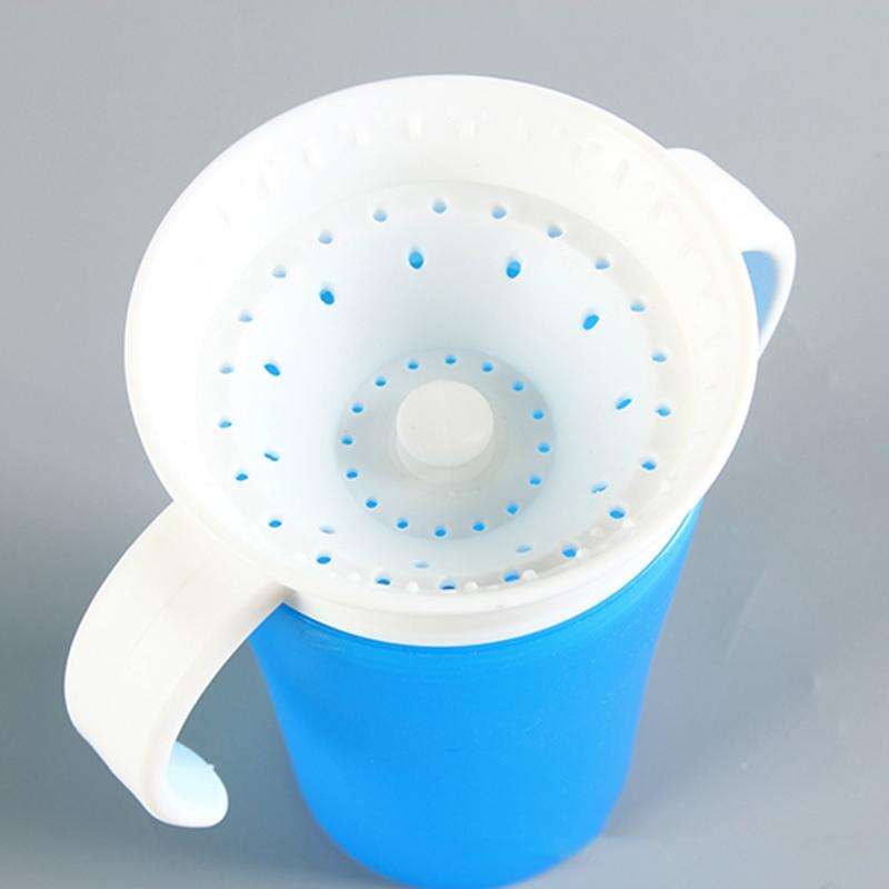 360 Degrees Rotated Baby Learning Drinking Cup With Double Handle Flip(Green)