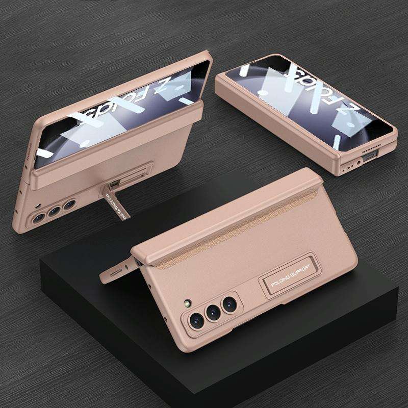 For Samsung Galaxy Z Fold5 GKK Integrated Magnetic Full Coverage Folding Phone Case(Gold)