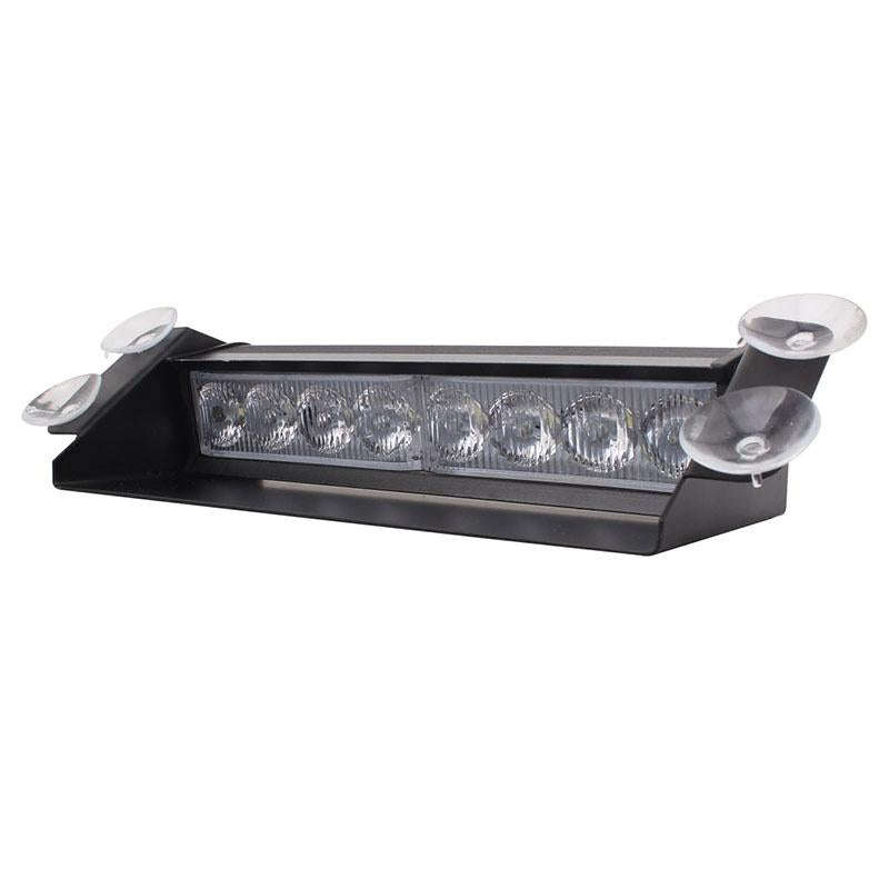 8W 800LM 8-LED Red + Blue Light 3-Modes Adjustable Angle Car Strobe Flash Dash Emergency Light Wa...