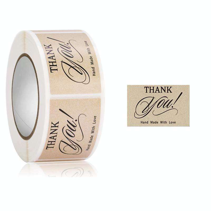 5 Rolls Thank You Label Seal Decoration Sticker, Size: 2.5x3.7cm(HA076)