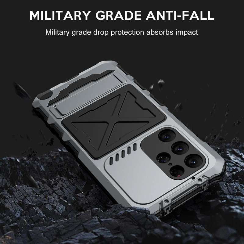 For Samsung Galaxy S23 Ultra 5G R-JUST Life Waterproof Dustproof Shockproof Phone Case(Silver)