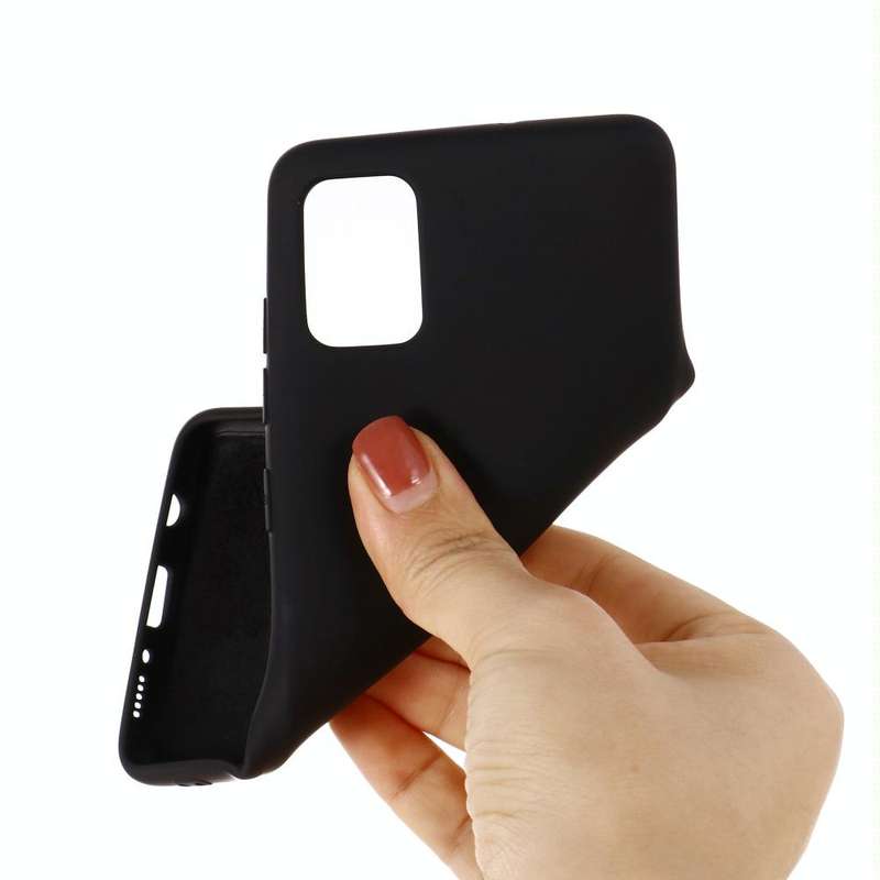 For Galaxy A71 Solid Color Liquid Silicone Shockproof Full Coverage Protective Case(Black)