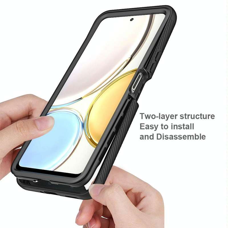 For Honor X9 4G / 5G / Magic4 Lite Starry Sky Full Body Hybrid Shockproof Phone Case(Black)