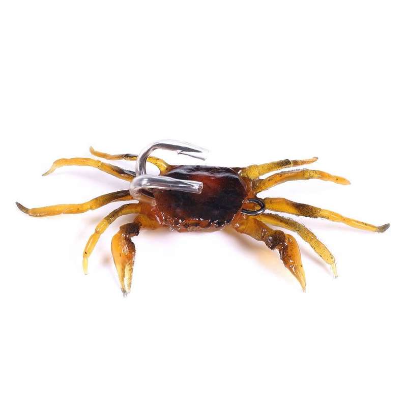 3 PCS HENGJIA SO068 Submerged Crab Hook Anti-hanging Bottom Ice Fishing Bait, Color: 10cm 30g Gray
