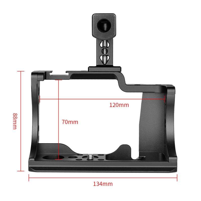 YELANGU C14 YLG0714A Video Camera Cage Stabilizer with Handle for Canon EOS M50(Black)