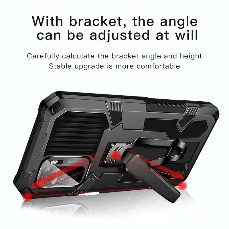 For OPPO A74 4G Armor Warrior Shockproof PC + TPU Protective Case(Gray)