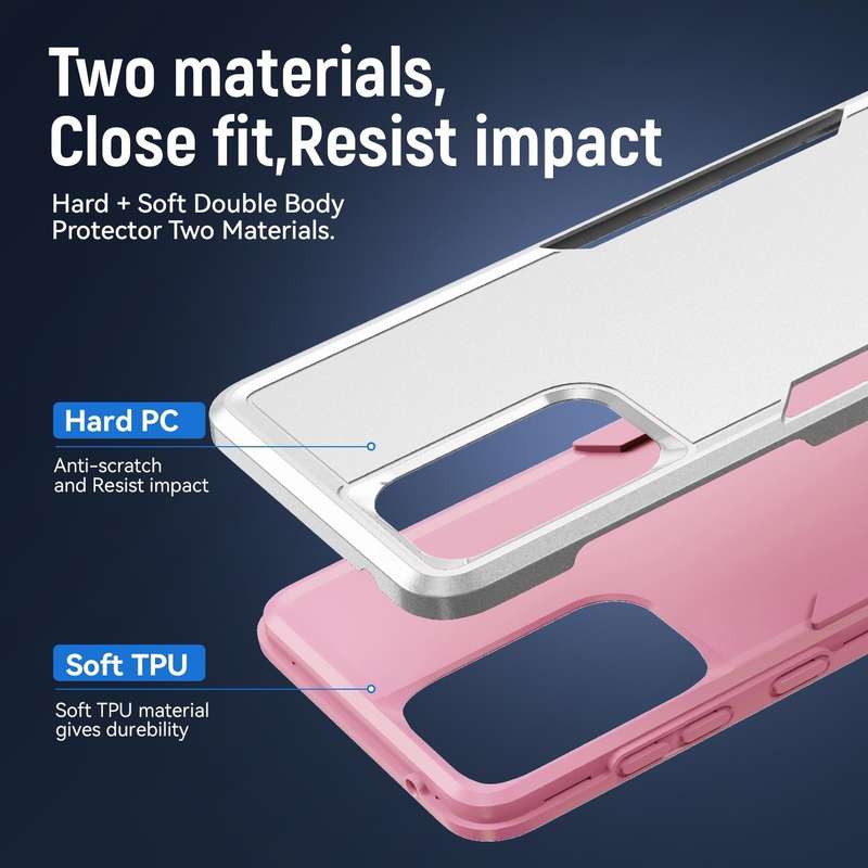 For Samsung Galaxy A73 Pioneer Armor Heavy Duty PC + TPU Phone Case(White)