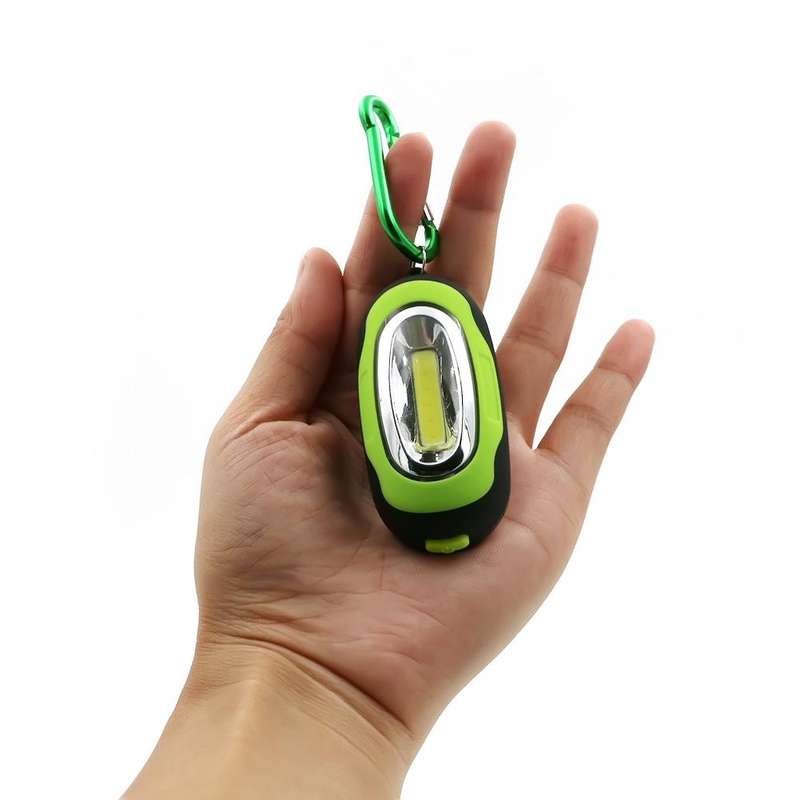 Portable Mini Keychain Pocket Torch COB LED Light Flashlight Lamp with 3 Modes(Yellow)