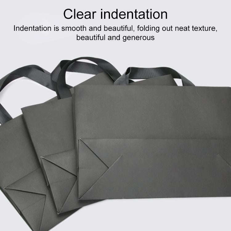Black Shopping Kraft Paper Bag Handbag, Size:XL