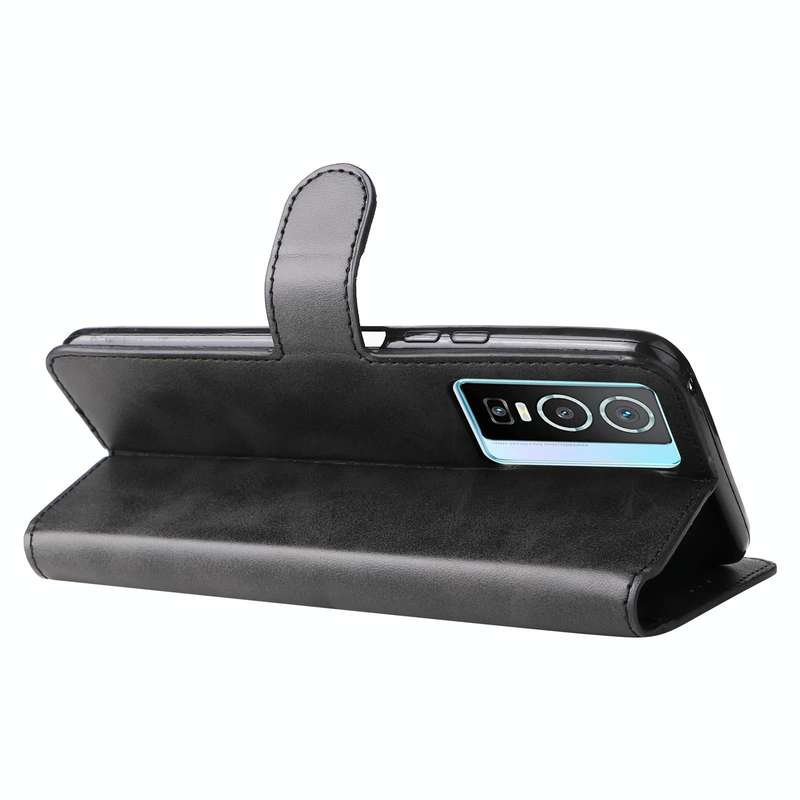 For vivo Y76s / Y76 5G Classic Calf Texture Flip Leather Case(Black)
