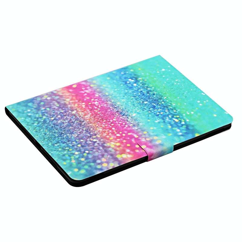 For Samsung Galaxy Tab A9 Colored Drawing Pattern Horizontal Flip PU Tablet Case with Sleep / Wak...