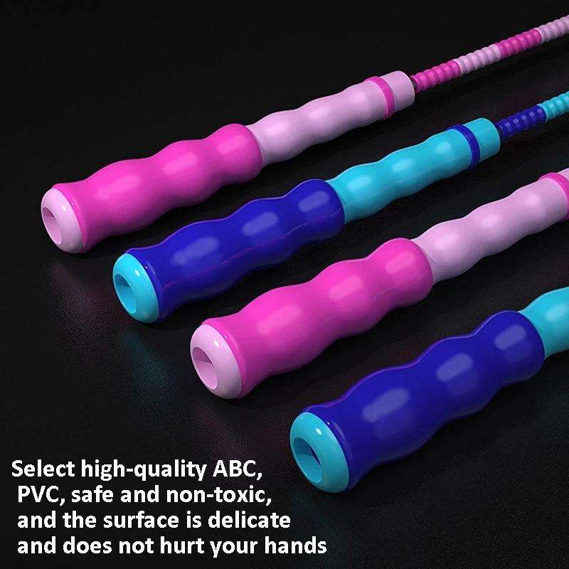 2 PCS 2.8m Children Bamboo Joint Skipping Rope, Style:(Soft Beads Pink)
